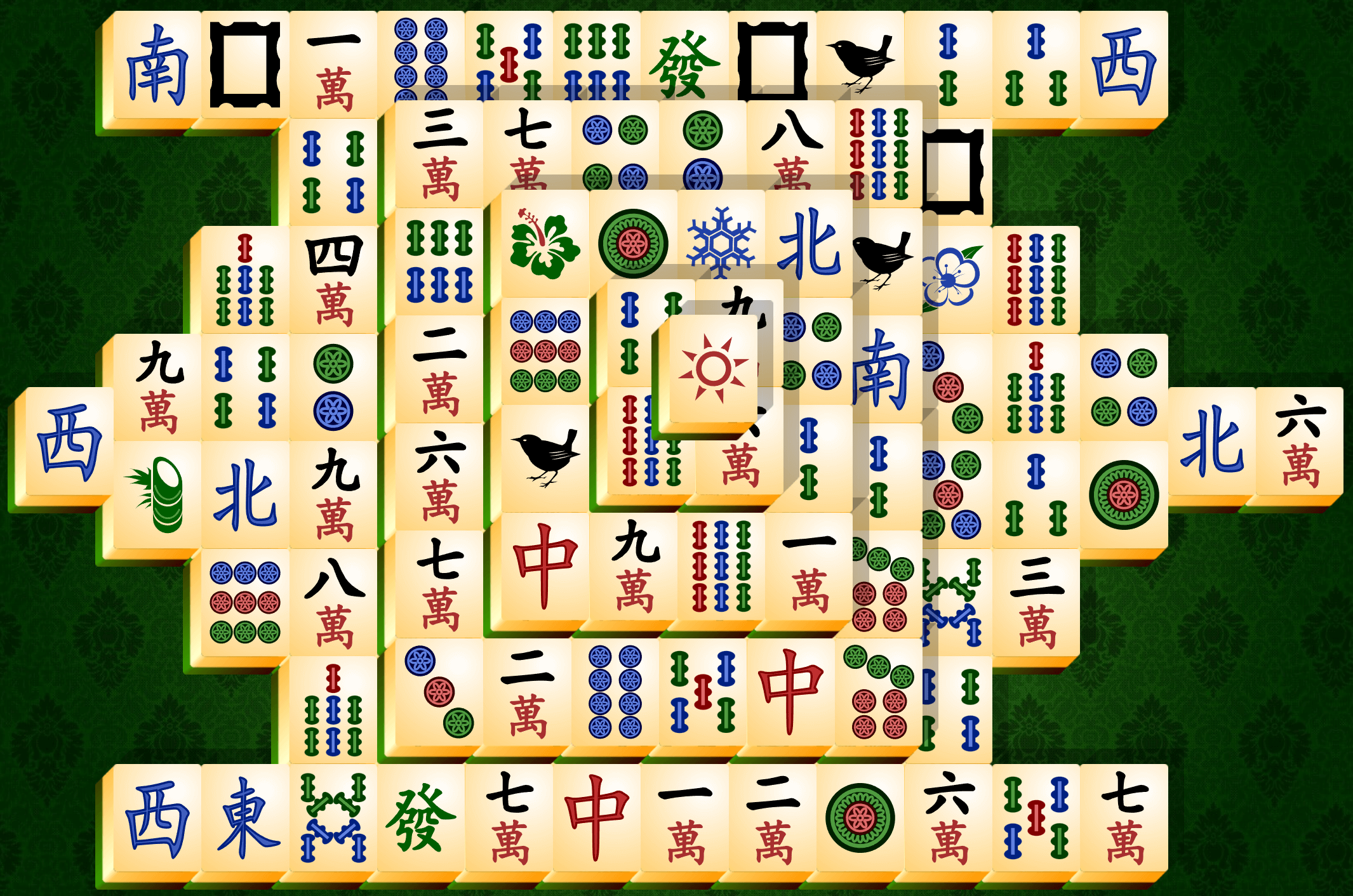 Mahjong Solitaire, Kaplumbağa düzeni